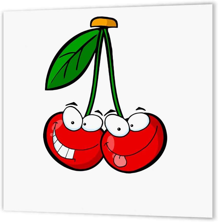 3drose 樱桃卡通人物-热烫转印,多色,x 8 英寸